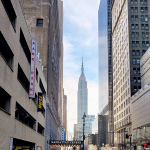 Empire State Building with Street Light